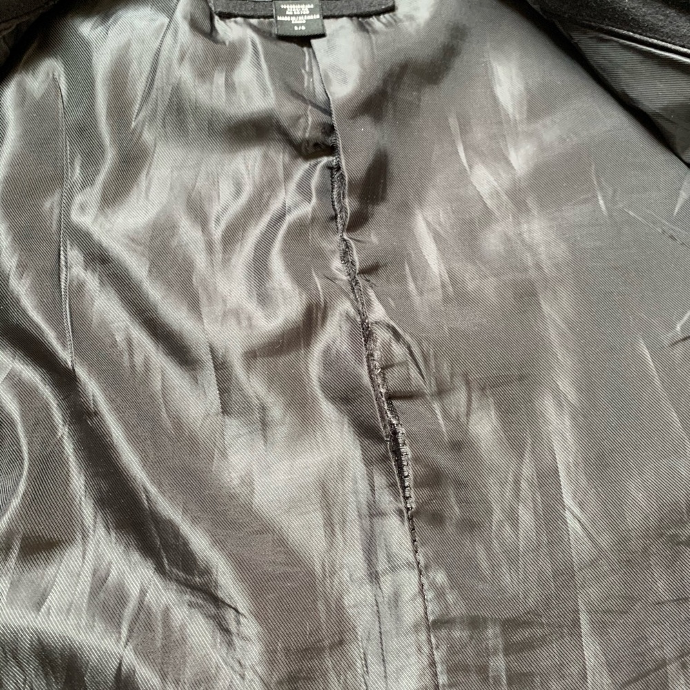 Structure Wool Blend Black Topcoat - image 3